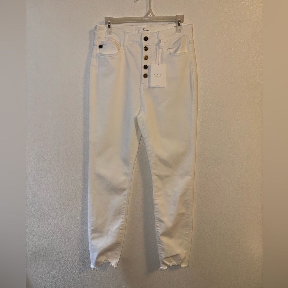 KanCan High Rise Super Skinny White Button-Fly Jeans Size 11/29